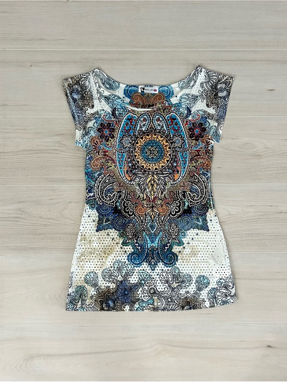 body central mandala print top